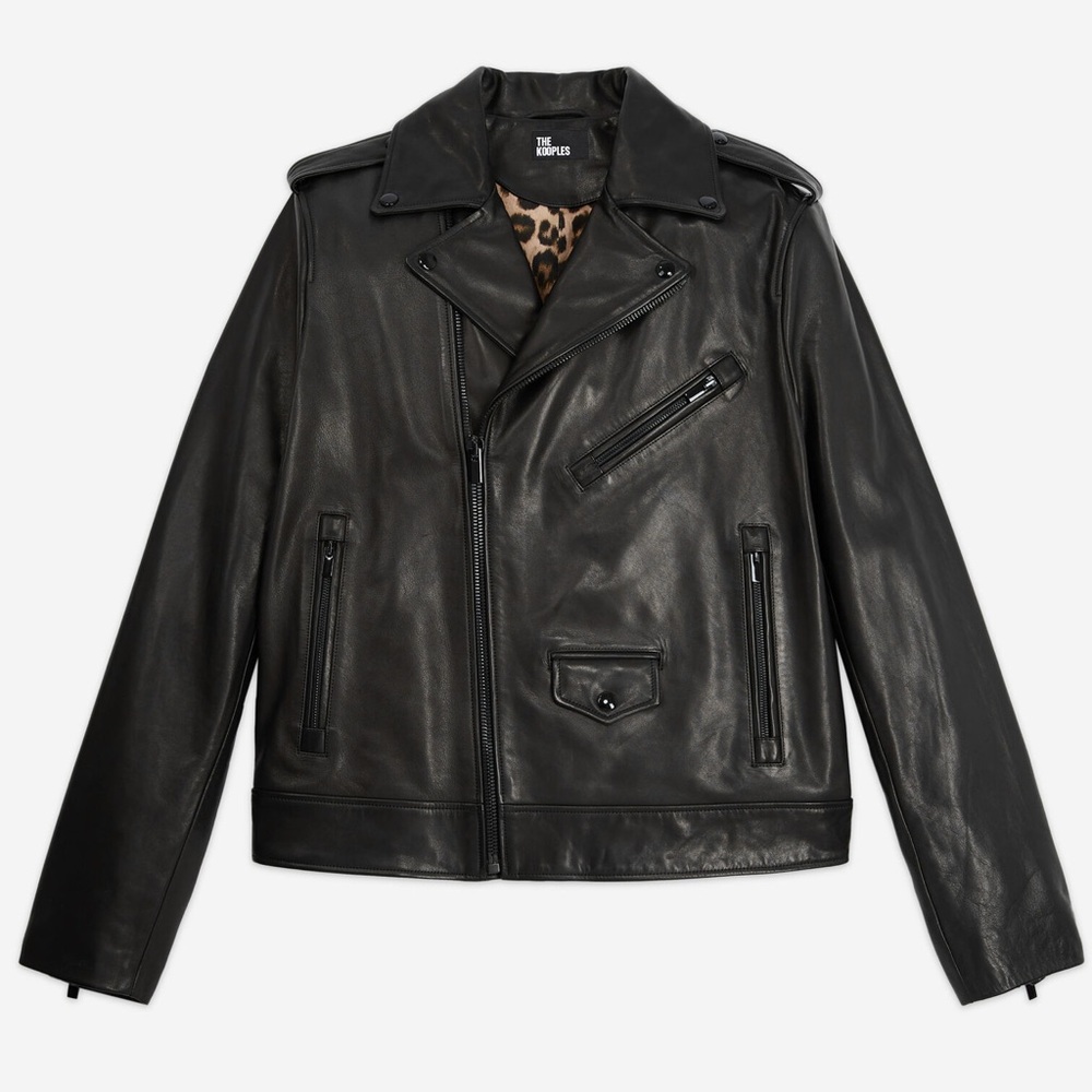 The Kooples Leather Jacket, eu 3/UK 12